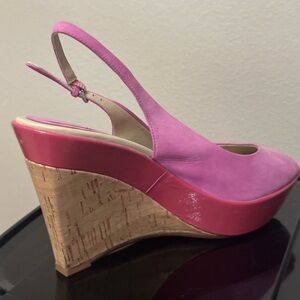 Via Spiga size 8, 2 tone pink 4" wedge